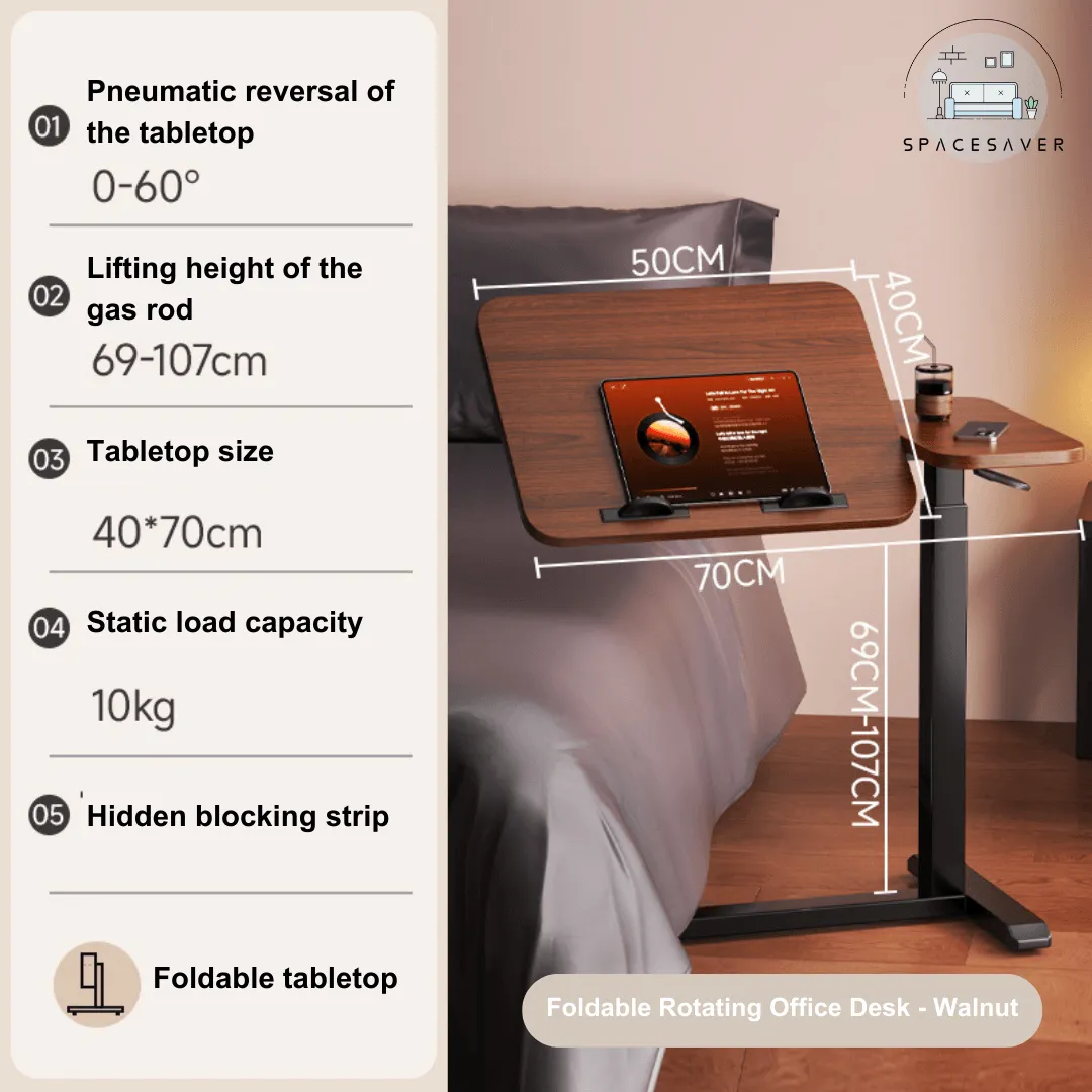 Liftable, Movable and Foldable Bedside Computer Table/Small Liftable Table for Home Living Room: A Compact Desk beside the Sofa for Office Use
