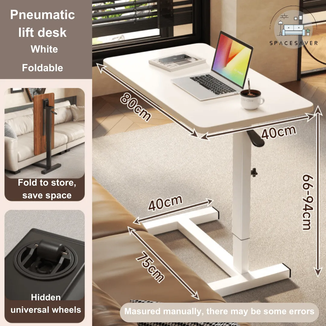 Liftable, Movable and Foldable Bedside Computer Table/Small Liftable Table for Home Living Room: A Compact Desk beside the Sofa for Office Use