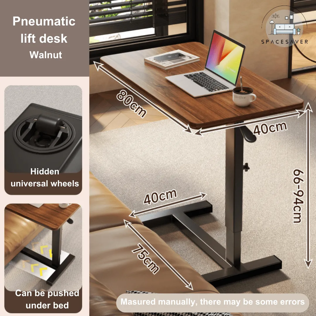 Liftable, Movable and Foldable Bedside Computer Table/Small Liftable Table for Home Living Room: A Compact Desk beside the Sofa for Office Use