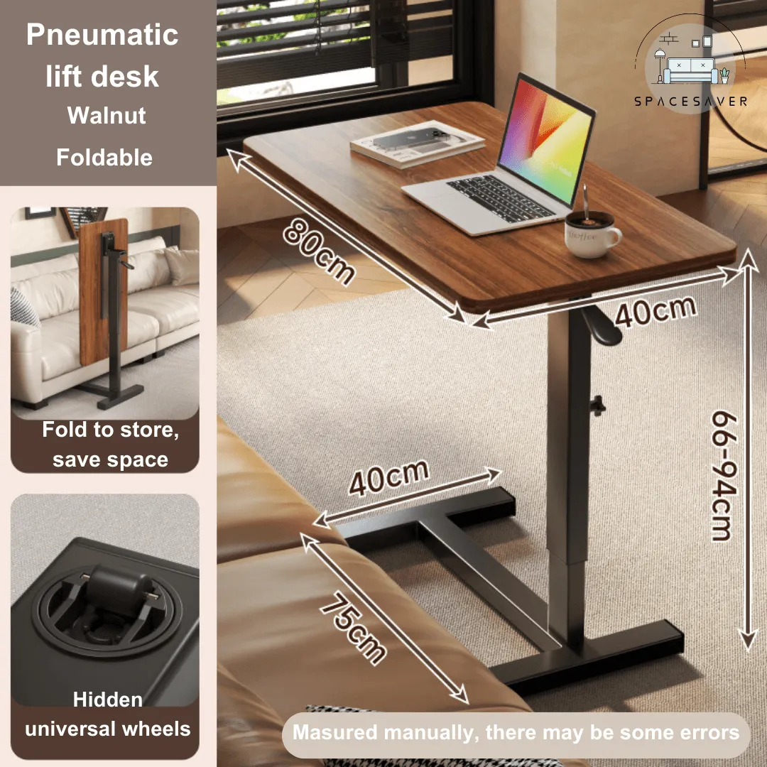 Liftable, Movable and Foldable Bedside Computer Table/Small Liftable Table for Home Living Room: A Compact Desk beside the Sofa for Office Use