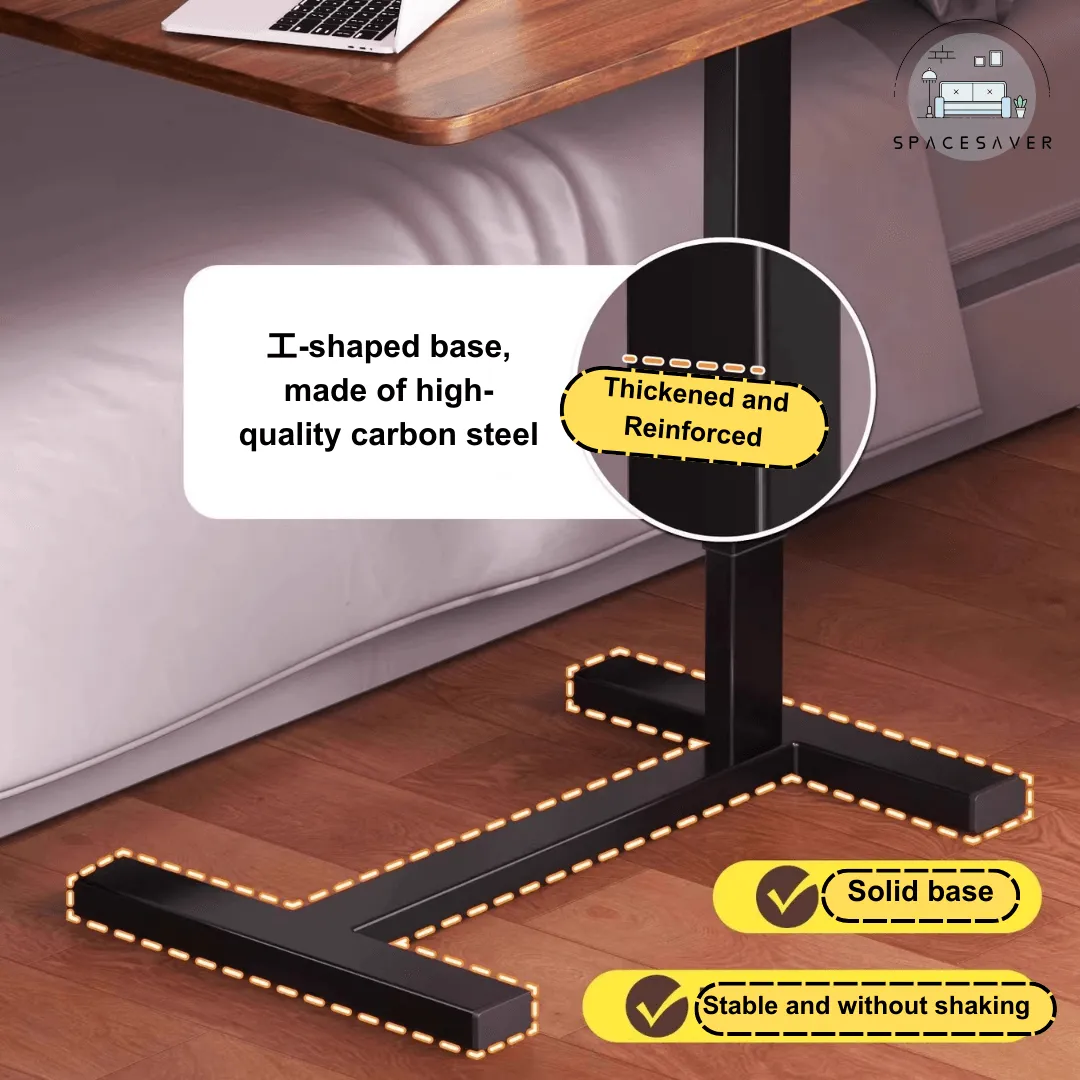 Liftable, Movable and Foldable Bedside Computer Table/Small Liftable Table for Home Living Room: A Compact Desk beside the Sofa for Office Use