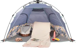 Lightspeed Outdoors Pop-Up Beach Sun Shade, Quick Shelter, Vintage Floral