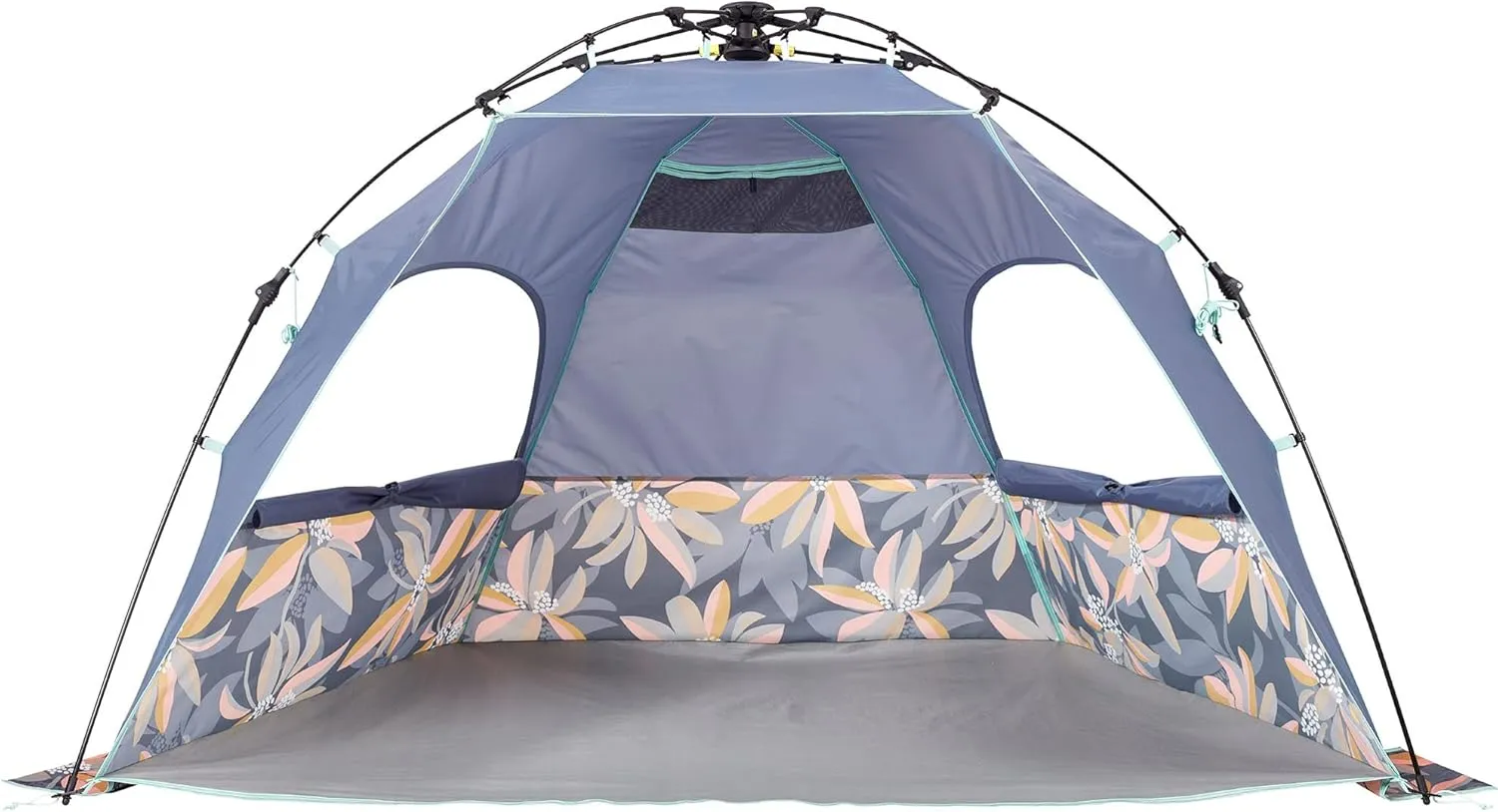 Lightspeed Outdoors Pop-Up Beach Sun Shade, Quick Shelter, Vintage Floral