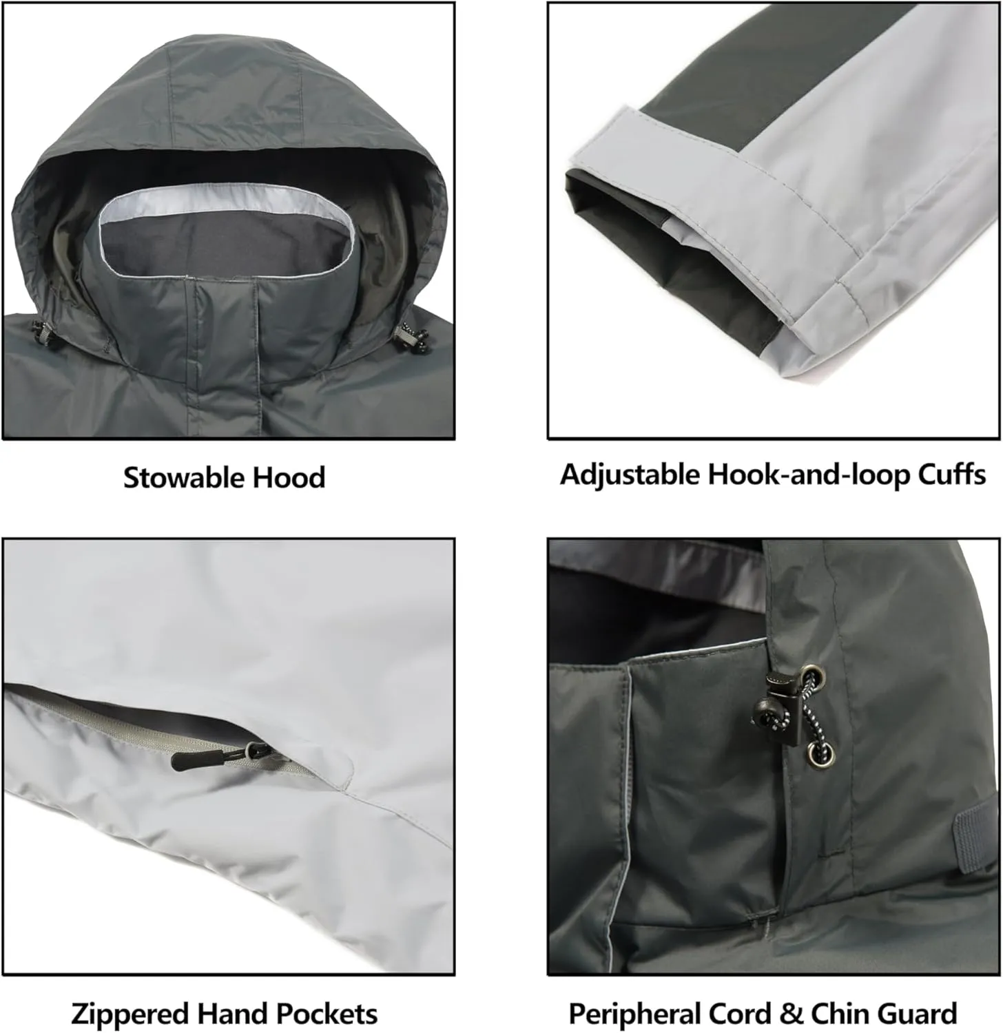 Little Donkey Andy Women’s Waterproof Rain Jacket Lightweight Outdoor Windbreaker Rain Coat Shell for Hiking, Travel