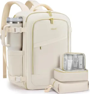 LOVEVOOK 40L Travel Backpack for Women, Carry On Flight Approved, Large Personal Item Bag, Fits 17 inch Laptop, TSA Approved Luggage with 3 Packing Cubes, Waterproof Weekender Gym Backpack