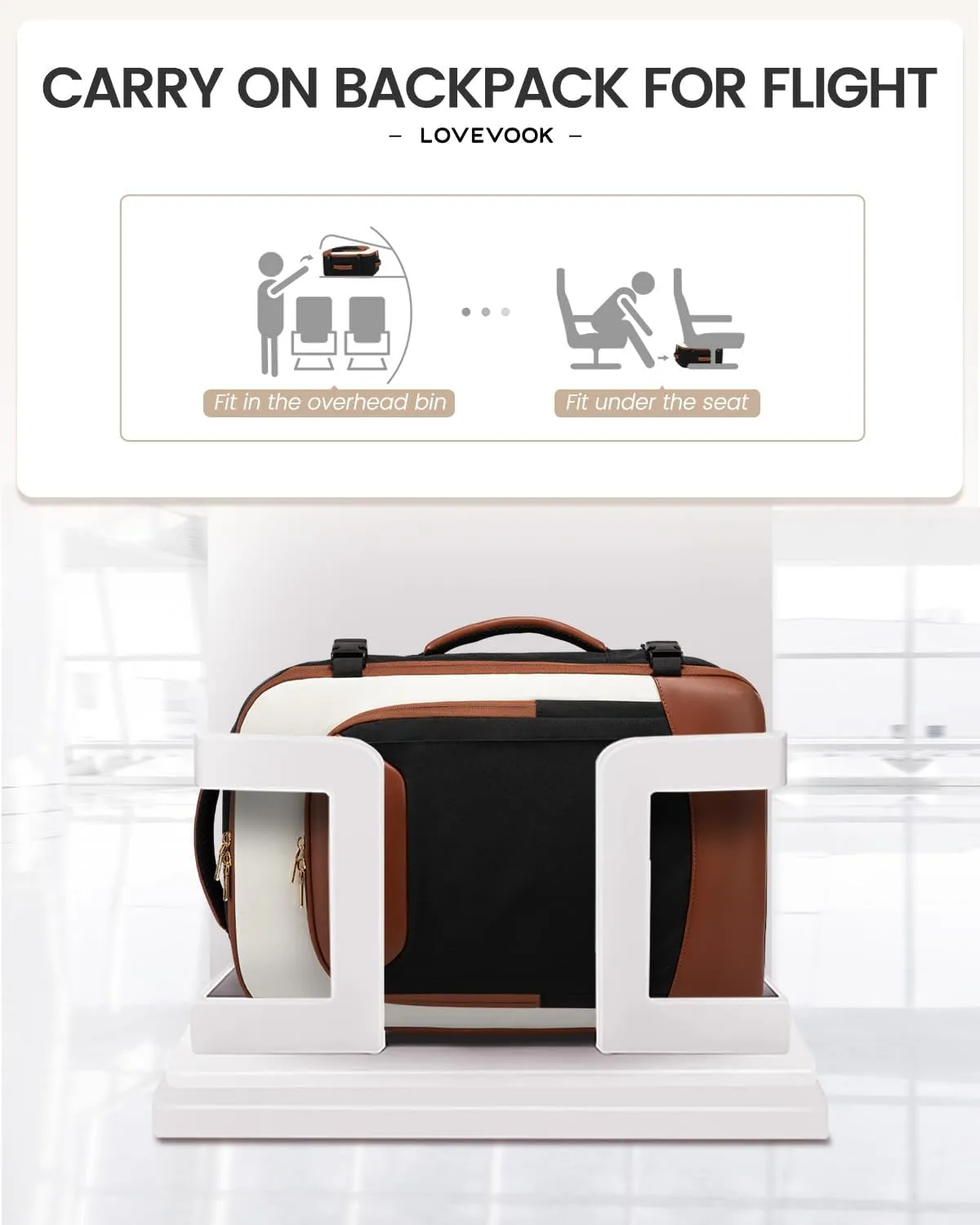 LOVEVOOK 40L Travel Backpack for Women Men, Large Carry on Backpack for Airplanes TSA Personal Item Travel Bag fits 15.6" Laptop, Waterproof Weekender Essentials Airline Approved with 2 Packing Cubes