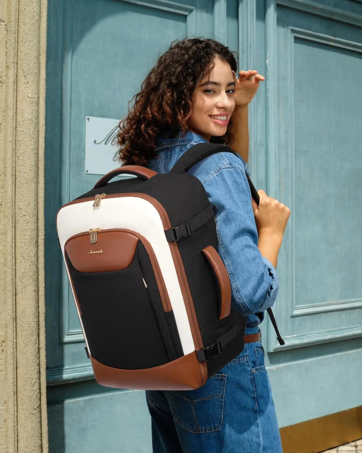 LOVEVOOK 40L Travel Backpack for Women Men, Large Carry on Backpack for Airplanes TSA Personal Item Travel Bag fits 15.6" Laptop, Waterproof Weekender Essentials Airline Approved with 2 Packing Cubes