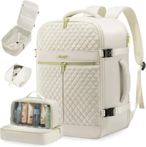 LOVEVOOK Carry On Travel Backpack for Women, 40L Personal Item Travel Bag Flight Approved, TSA Large Backpack for 17'' Laptop, Waterproof Weekender Business Hiking Bag with 3 Packing Cubes