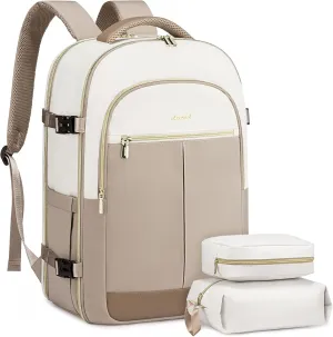 LOVEVOOK Large Travel Backpack for Women, 40L Carry on Luggage Flight Approved, TSA Personal Item Travel Bag Fits 17.3 Inch Laptop,Water-Resistant Travel Work Weekender Backpack with 2 Packing Cubes