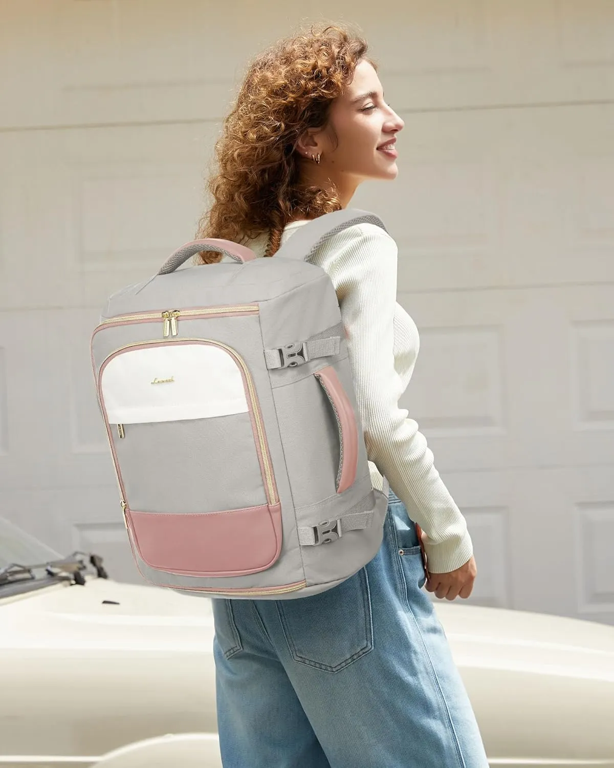 LOVEVOOK Large Travel Backpack for Women, 40L TSA Approved Backpack with 3 Packing Cubes, Personal Item Bag Fits 17" Laptop, Water-resistant Travel Carry On Bag for Women