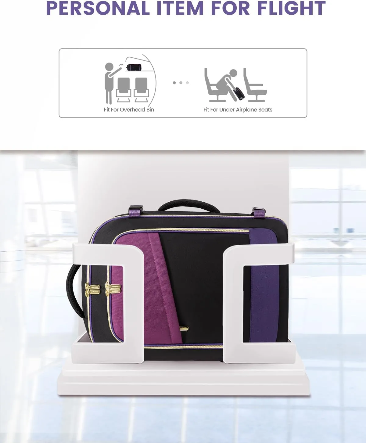 LOVEVOOK Travel Backpack for Women, 40L Carry On Backpack for Airplanes, Personal Item Bag for Airlines Fits 17 inch Laptop, TSA Approved Luggage with 3 Packing Cubes,Waterproof Weekender Gym Backpack