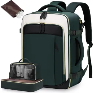 LOVEVOOK Travel Backpack for Women, 40L Carry On Backpack with 3 Packing Cubes,TSA Personal Item Travel Bag Airline Approved, Water Resistant Weekender Overnight Luggage Daypack, Fits 17 Inch Laptop