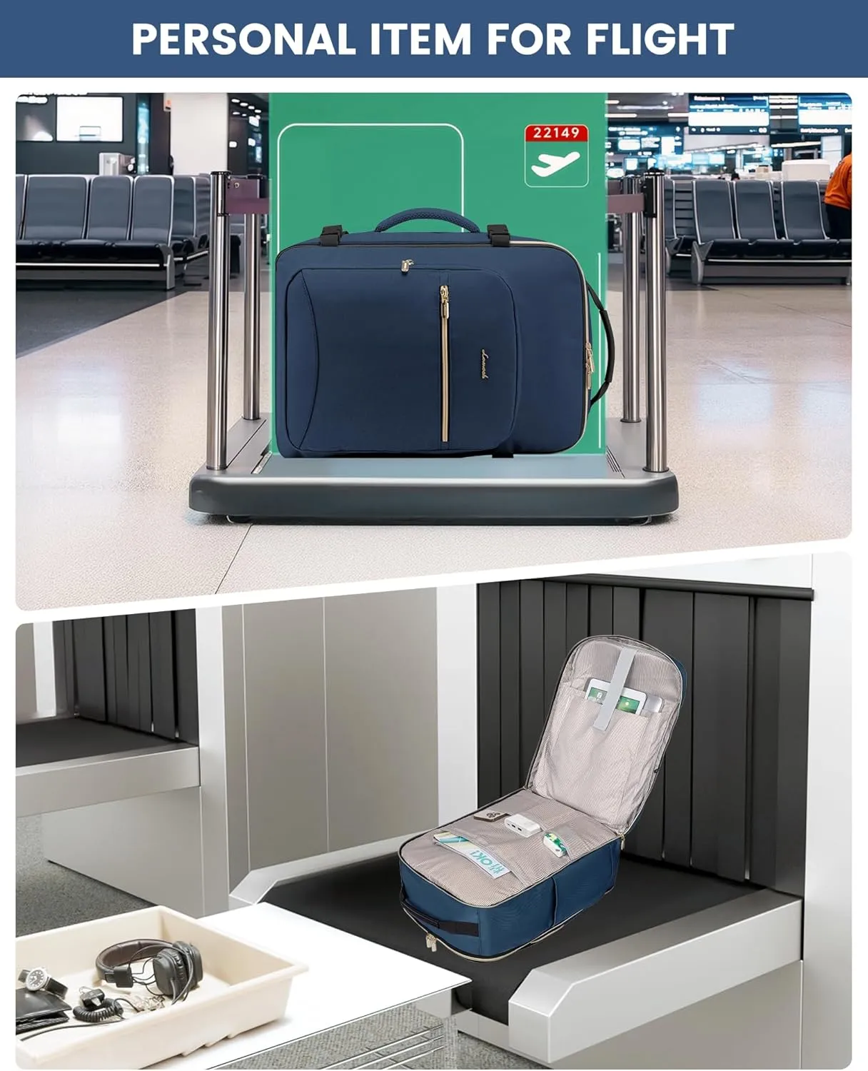 LOVEVOOK Travel Backpack for Women Men as Personal Item Flight Approved, 40L Luggage Carry On Backpack, 17.3inch Large Laptop Backpack Waterproof Outdoor Sports with 3 Packing Cubes,Blue green-Black