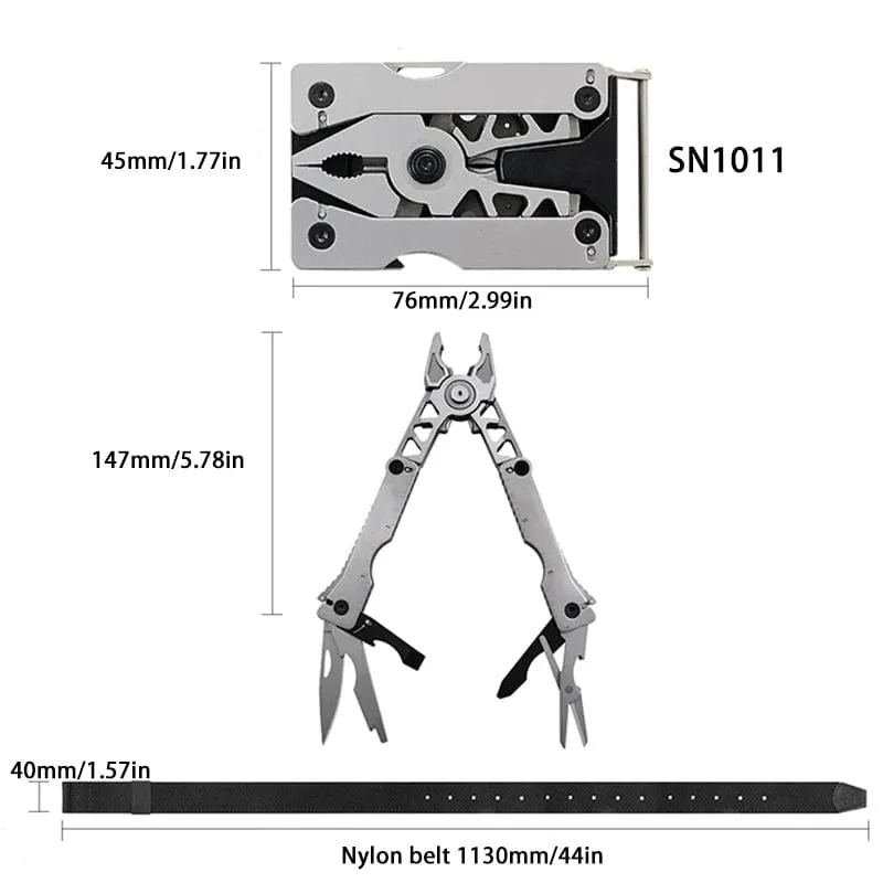MacGyver Survival Multi-Tool Multi-functional Folding Belt