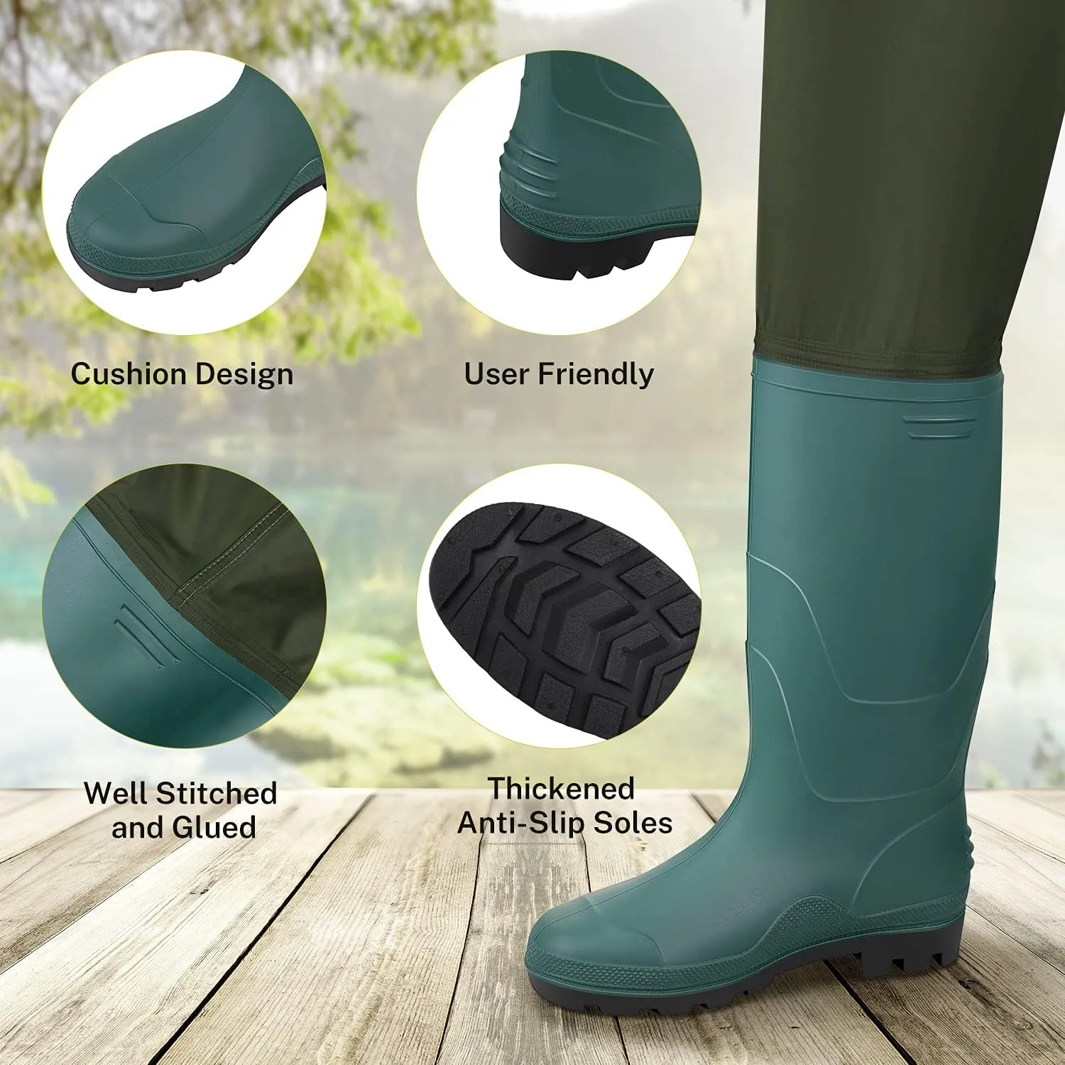 Magreel Child Chest Waders Waterproof Nylon Youth Waders with Boots Fishing & Hunting Waders for Toddler Children Boys Girls