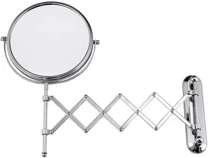 Makeup Mirror Vanity Mirror Wall Mounted Makeup Mirror,Beauty Mirror Vanity Mirrors Pull Net Hanging Wall Folding Telescopic Magnifying Double-Sided Cosmetic Mirror