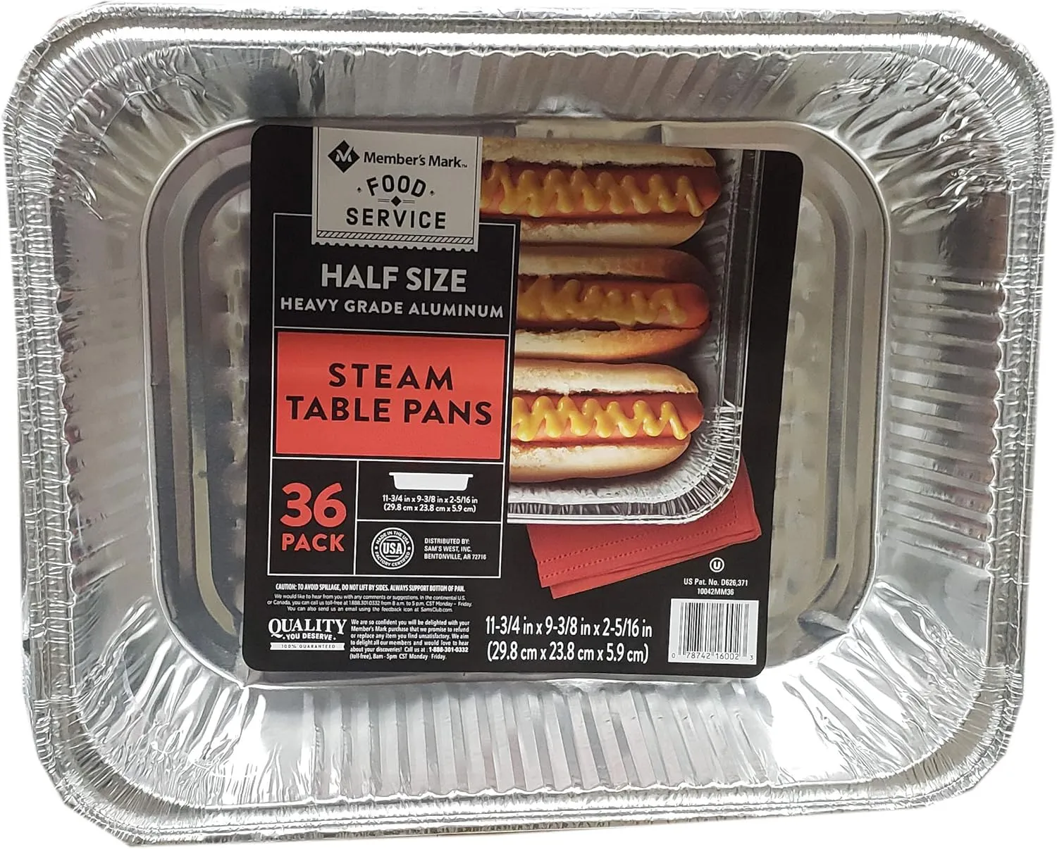 Member's Mark Half Steamable Pans, 36 Count