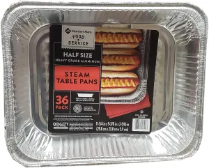 Member's Mark Half Steamable Pans, 36 Count