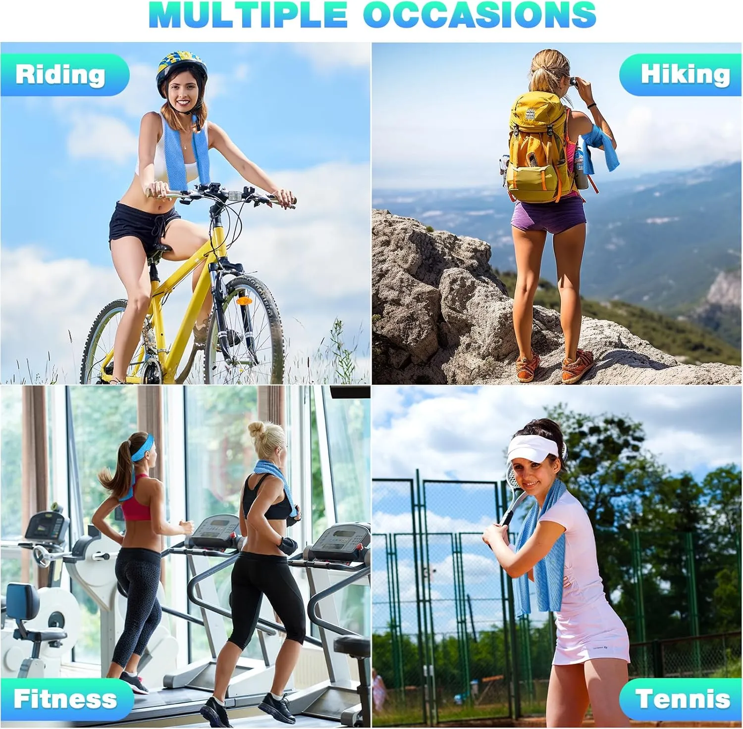 MENOLY 120 Pack Cooling Towel for Neck, Microfiber Soft Workout Ice Chilly Towel for Sports, Gym, Yoga, Camping, Running, Fitness, Workout & More Activities