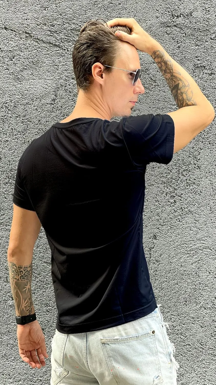 Men's T-Shirts Premium Crew Neck Tee, Short Sleeve T-Shirts for Men Casual Tee- Soft Cool Wicking Quick Dry UPF 50 