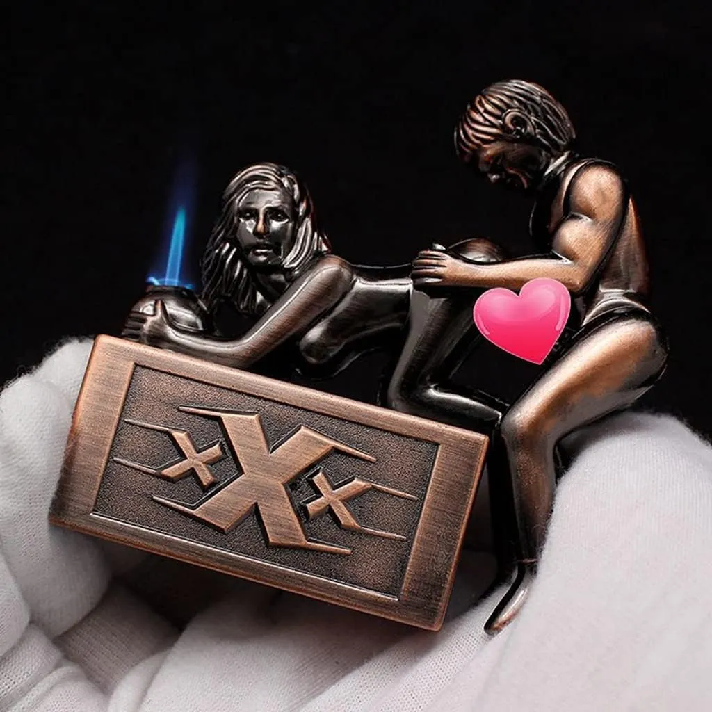 Metal Creative Lighters,Cute Cool Funny Novelty Gas Torch Lighter Gadgets,Refillable Butane Gas Windproof Lighter,Smoking Accessories,Men Gift