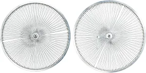 MICARGI 26" BMX/Lowrider Wheel Set,Alloy Integrated Molding CNC Finishing Surface/140 Hole Aluminum Alloy Retro Style Rim Wheel Set (Retro 140-hole-26)