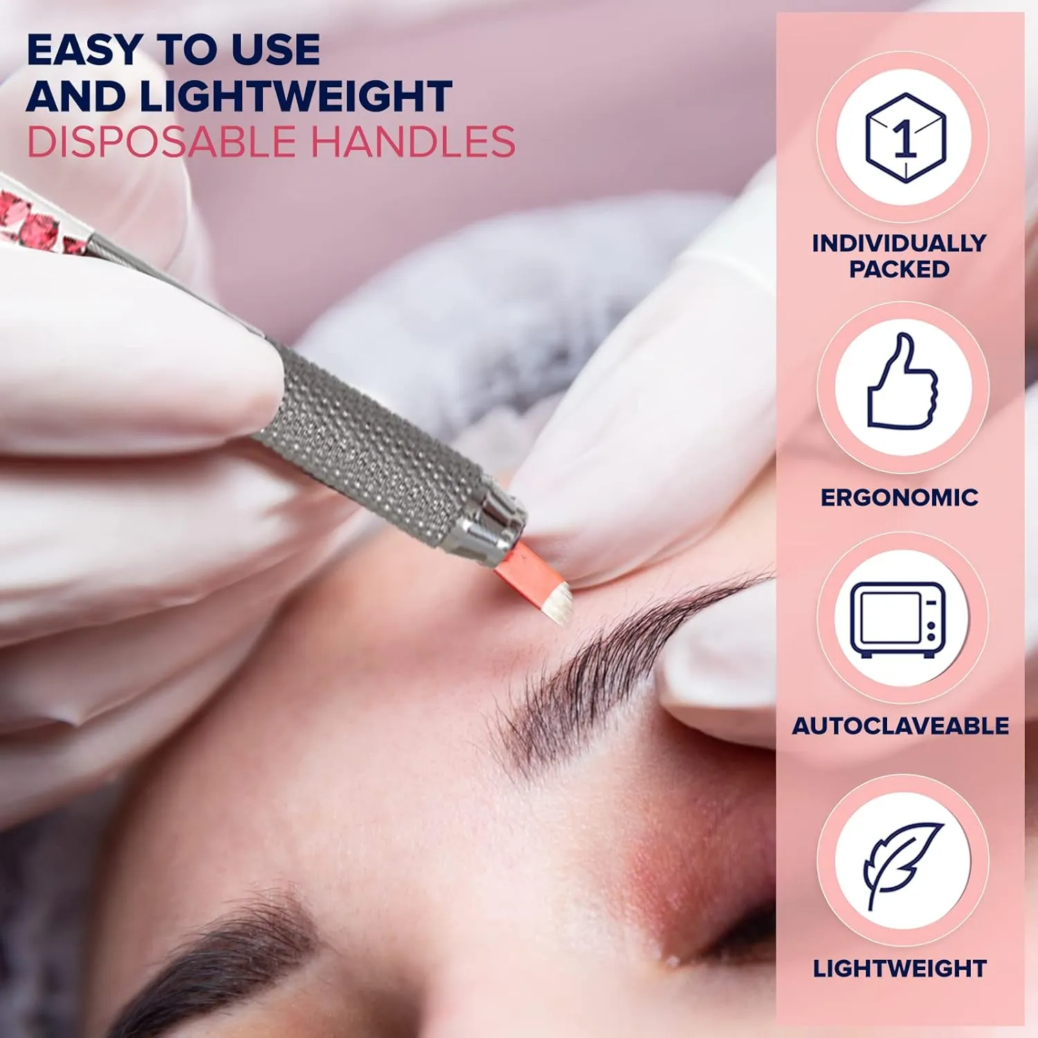 Microblading Supplies 10 Piece Double Sided Manual Pen Kit for Permanent Makeup Supplies | Durable Aluminum Pen With Lock-Pin Tech & Ergonomic Grip | Shape Eye Brows