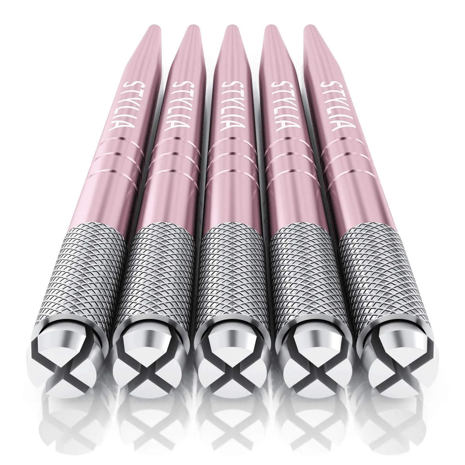 Microblading Supplies Pink Light Manual Tattoo Eyebrow Pens For Permanent Makeup Supplies | Durable Aluminum Pen With Lock-Pin Tech & Ergonomic Grip | Shape Brows, Fuller & Lush