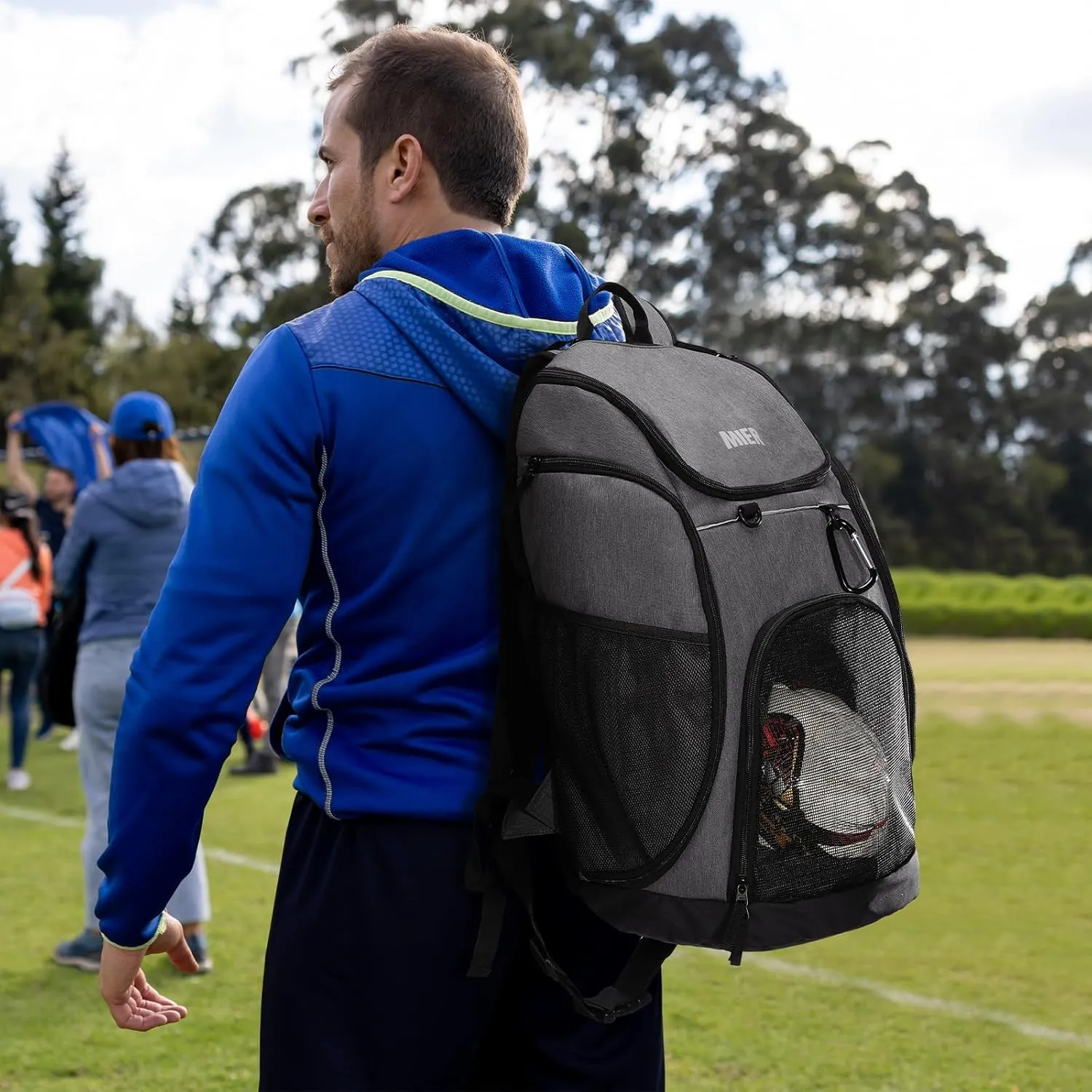 MIER Basketball Backpack Large Sports Soccer Bag with Ball/Shoes Holder for Men Women Volleyball Gym Equipment Training, 40L