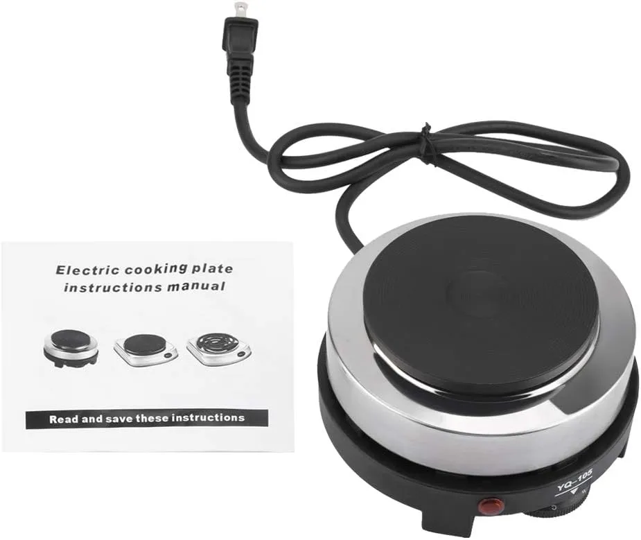 Mini Electric Heater Stove, 500W Round Hot Plate Portable Countertop For Ceramic Glass Kettle Single Plate Cooktop, Easy to Multifunction Home Kitchen Hot