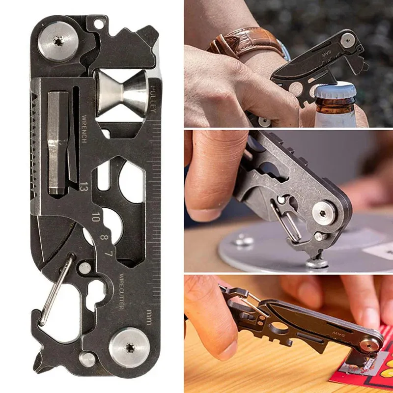 Mini Outdoor Survival Knife – 30-in-1 Stainless Steel Camping & Survival Multi-Tool