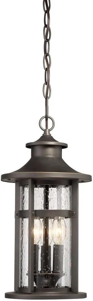 Minka Lavery Outdoor Pendant Lighting 72554-143C Highland Ridge, 4-Light 240 Watts, Oil Rubbed Bronze