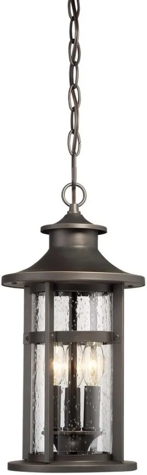 Minka Lavery Outdoor Pendant Lighting 72554-143C Highland Ridge, 4-Light 240 Watts, Oil Rubbed Bronze