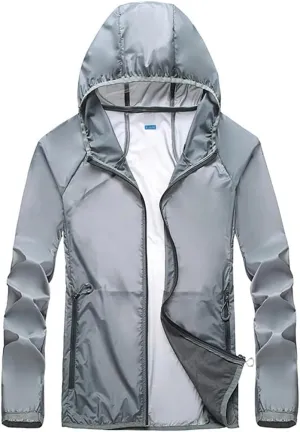 Mnjyihy Men Women Quick Dry Skin Jackets Waterproof Anti-UV Coats Couple Outdoor Camping Hiking Jacket