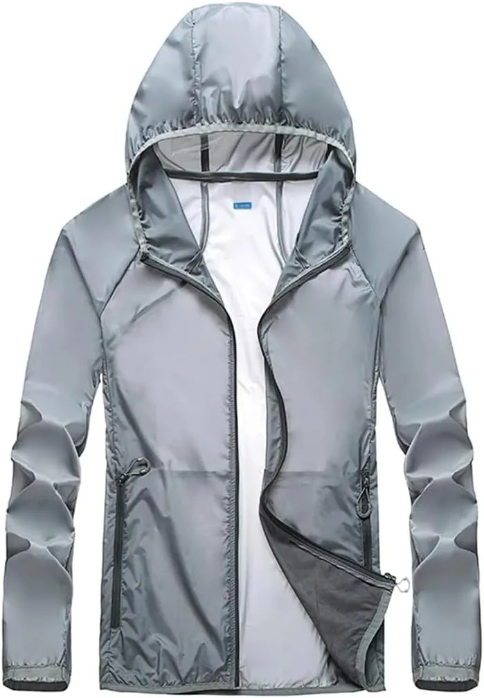 Mnjyihy Men Women Quick Dry Skin Jackets Waterproof Anti-UV Coats Couple Outdoor Camping Hiking Jacket