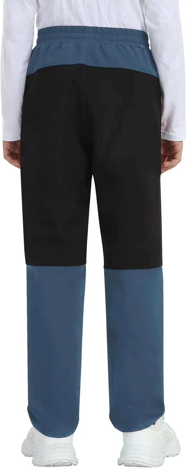 MoFiz Kids Waterproof Snow Ski Pants Kids Winter Warm Fleece Snowboard Pants Girls Elastic Waist Outdoor Hiking Pants