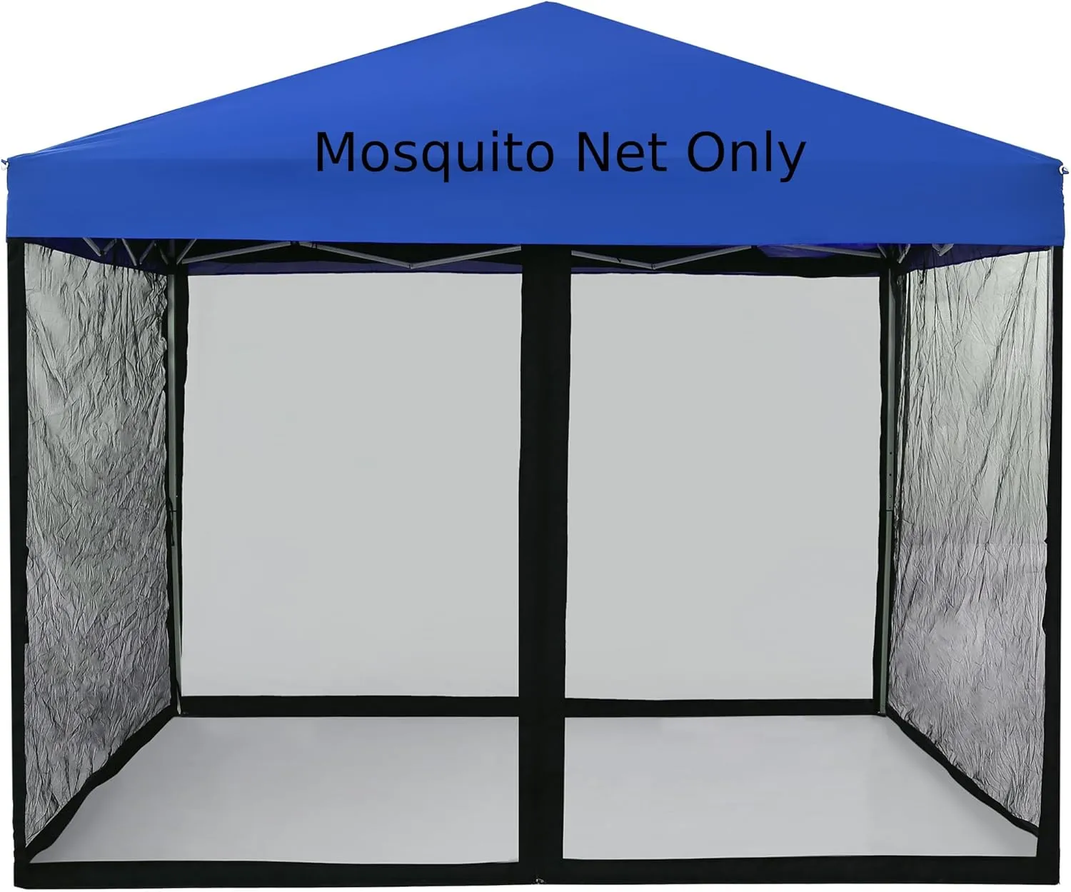 Mosquito Net with Zipper for 10' x 10' Patio Gazebo Canopy and Tent, Zippered Mesh Sidewalls Screen Walls for Outdoor Camping and Garden (Black, Mosquito Net Only)
