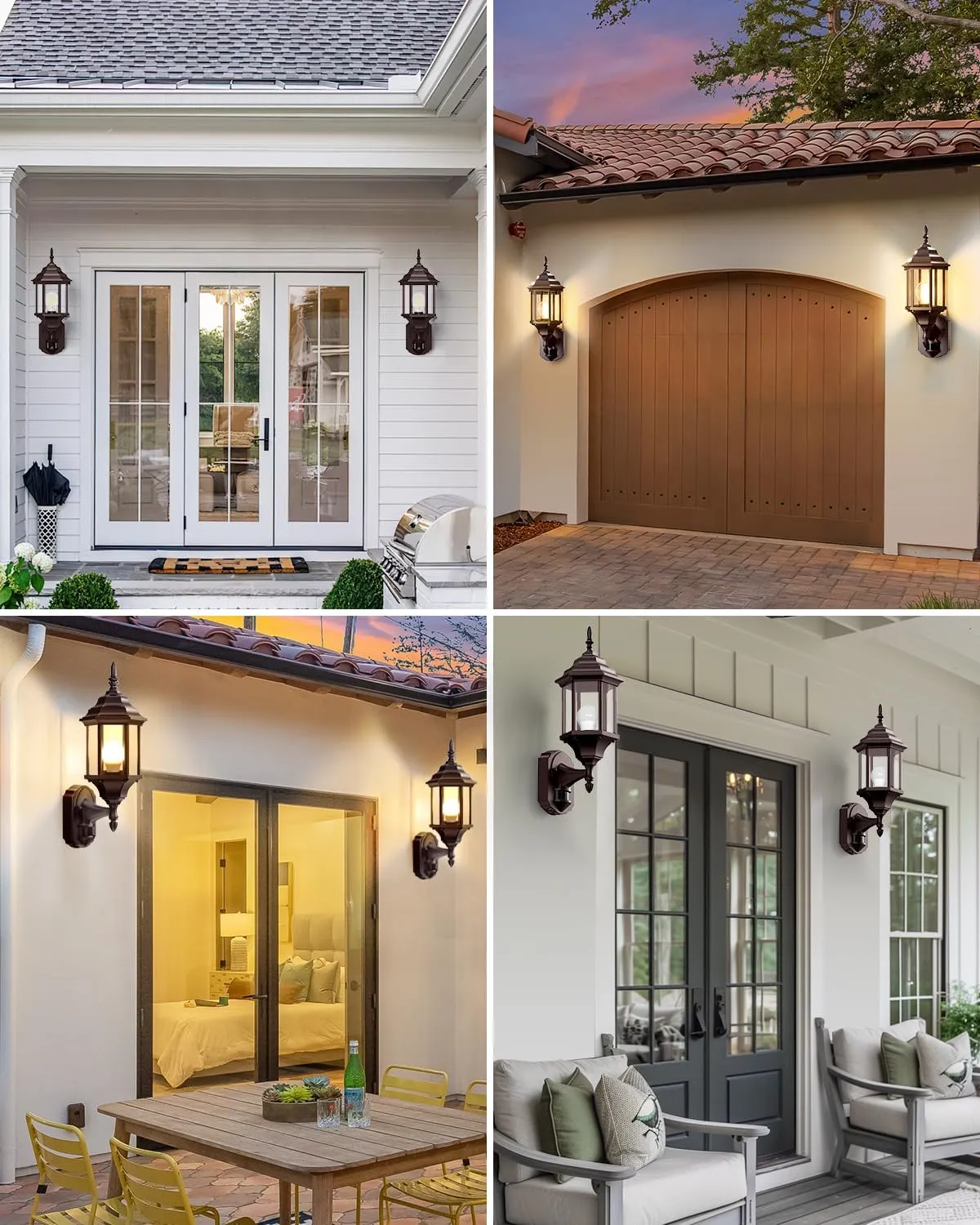 Motion Sensor Outdoor Lights, 16 inch Dusk to Dawn Outside Porch Lights, Waterproof Anti-Rust Aluminum Outdoor Wall Lights Exterior Lighting Fixtures for House, Garage, Front Door, Brown