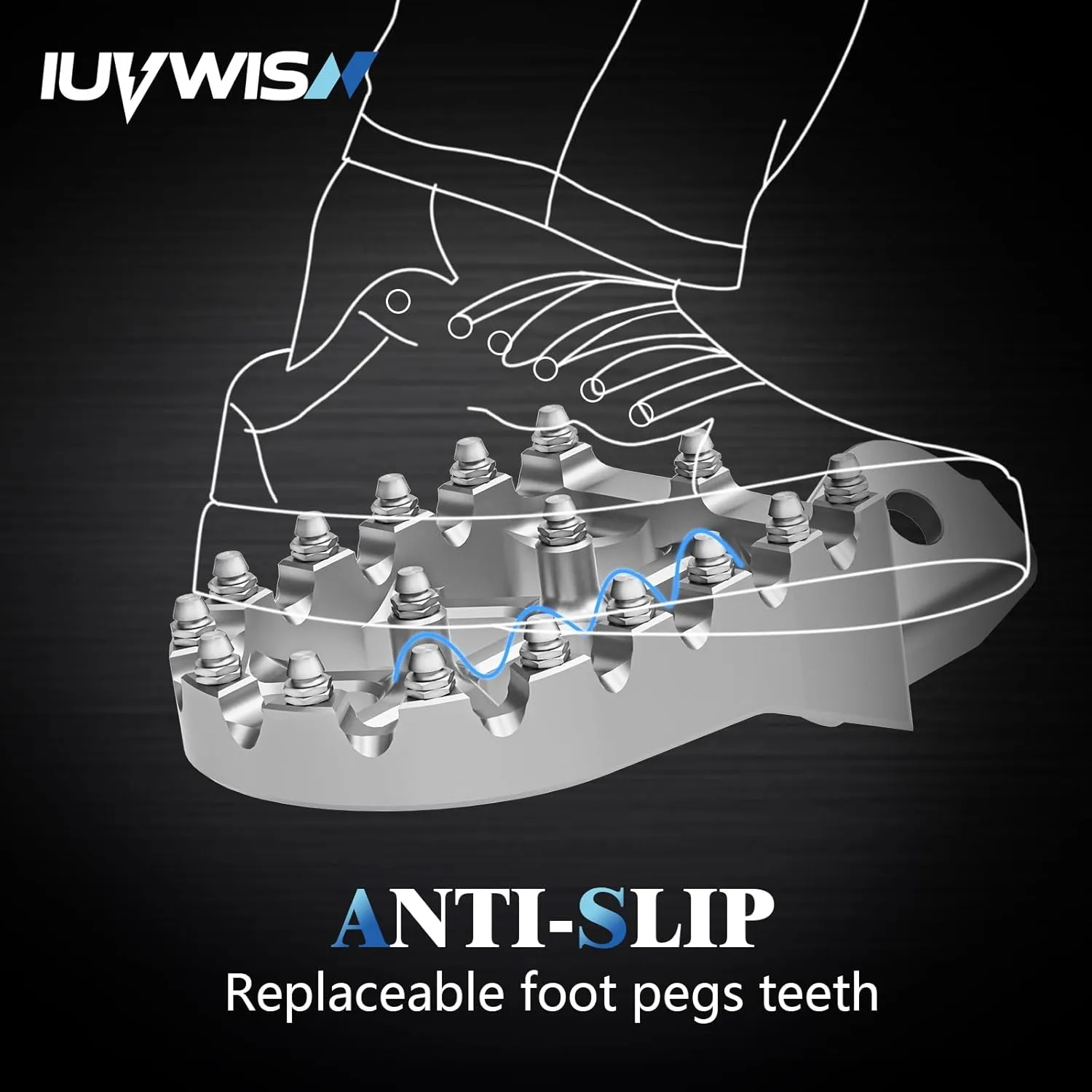 Motorcycle Footpegs Wider Foot Pegs CNC for Surron Sur Ron LBX E-Ride Pro SS/SR/S Talaria Sting MX3/R MX4 ERide Pro SS 2.0 3.0 Electric Dirt Bike Silver