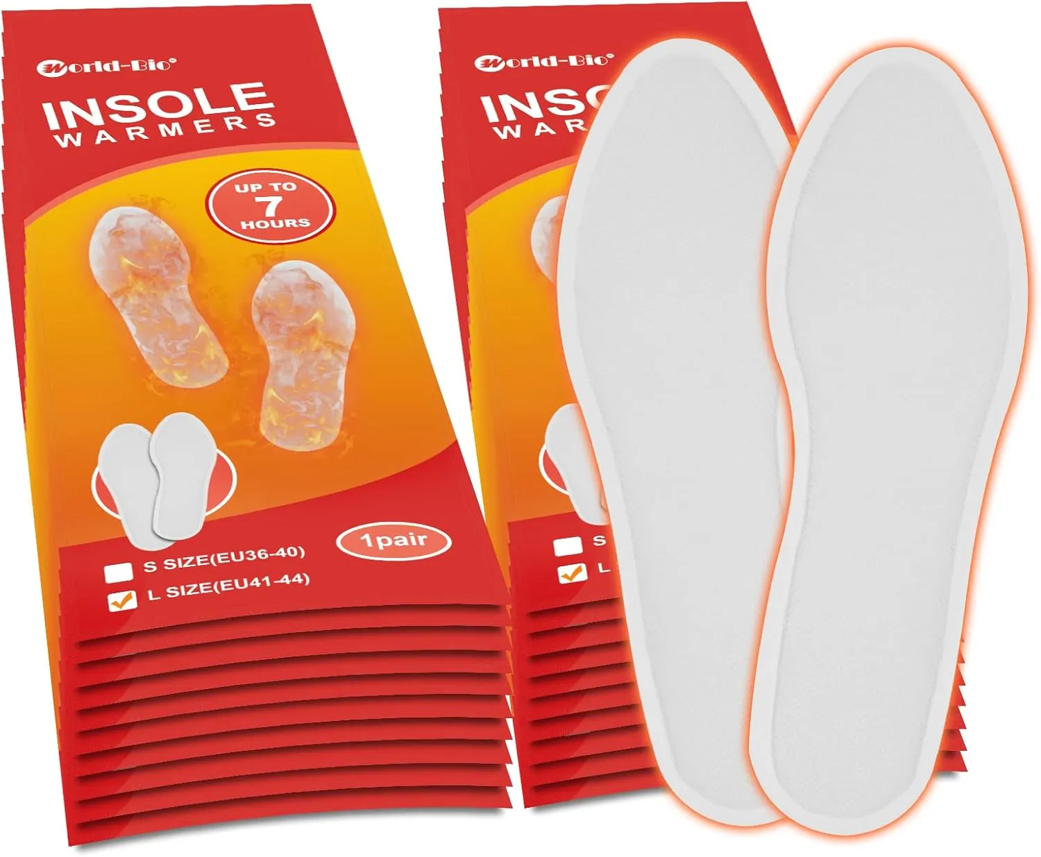MR.ICE Toe & Insole Feet Warmers - Disposable, Air Activated, Long Lasting Hot Warmers