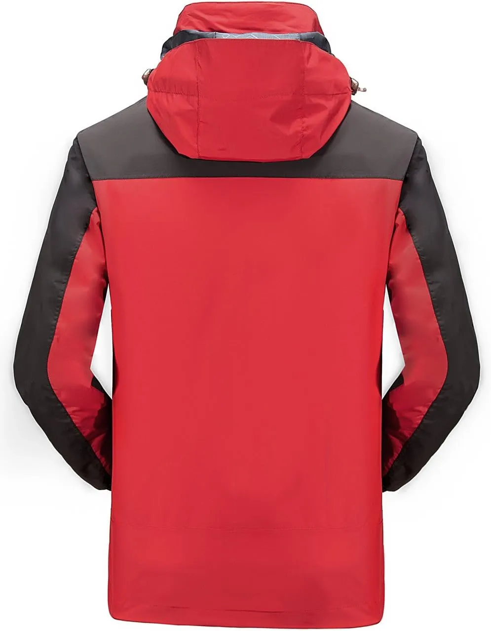 Mr.Stream Men's Outdoor Hooded Hard Shell 3-in-1 Jacket Waterproof Windproof Snow Ski Fleece Raincoat