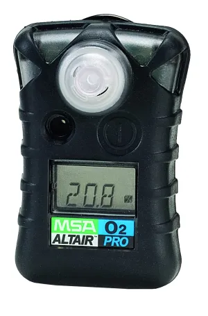 MSA 10074137 ALTAIR Pro Single-Gas Detector - (O2) Oxygen (Low: 19.5%, High: 23.0%), Color: Black, Portable Gas Monitor, Durable, UL Standard-Approved