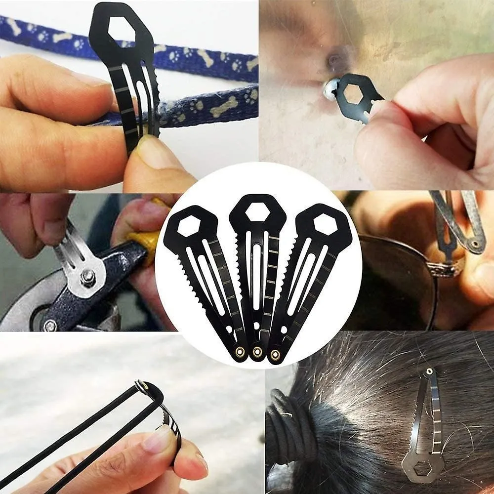 Multi-functional Hair Clip Stainless Steel Women Self-defense Tool Mini Multi