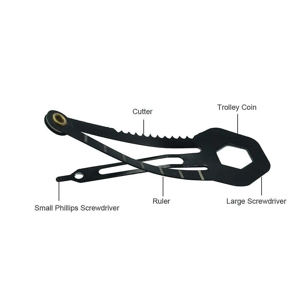 Multi-functional Hair Clip Stainless Steel Women Self-defense Tool Mini Multi