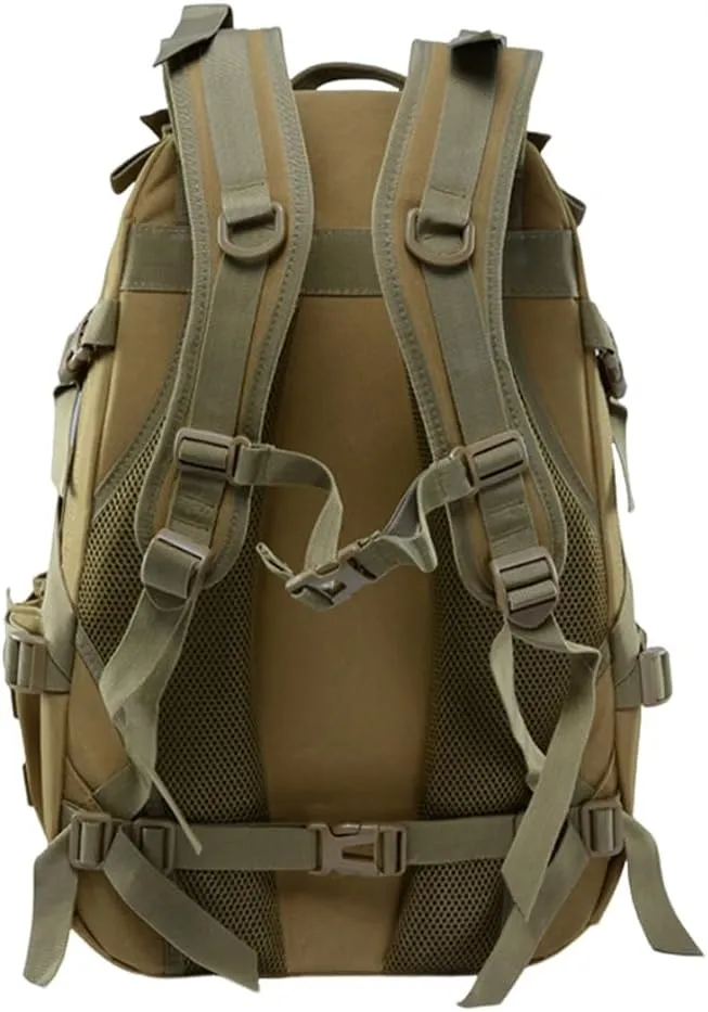 Multi-functional Lightweight Outdoor Backpack for Hiking Camping Cycling Oxford Cloth 40L Tactical Backpack (Green CP 1)