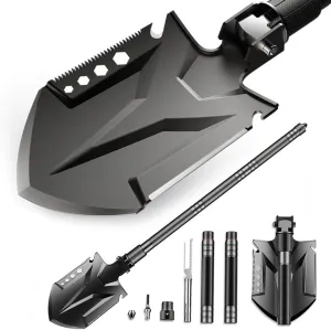 Multifunctional Tactical Shovel, Folding Outdoor Survival Tool Made of High Carbon Steel