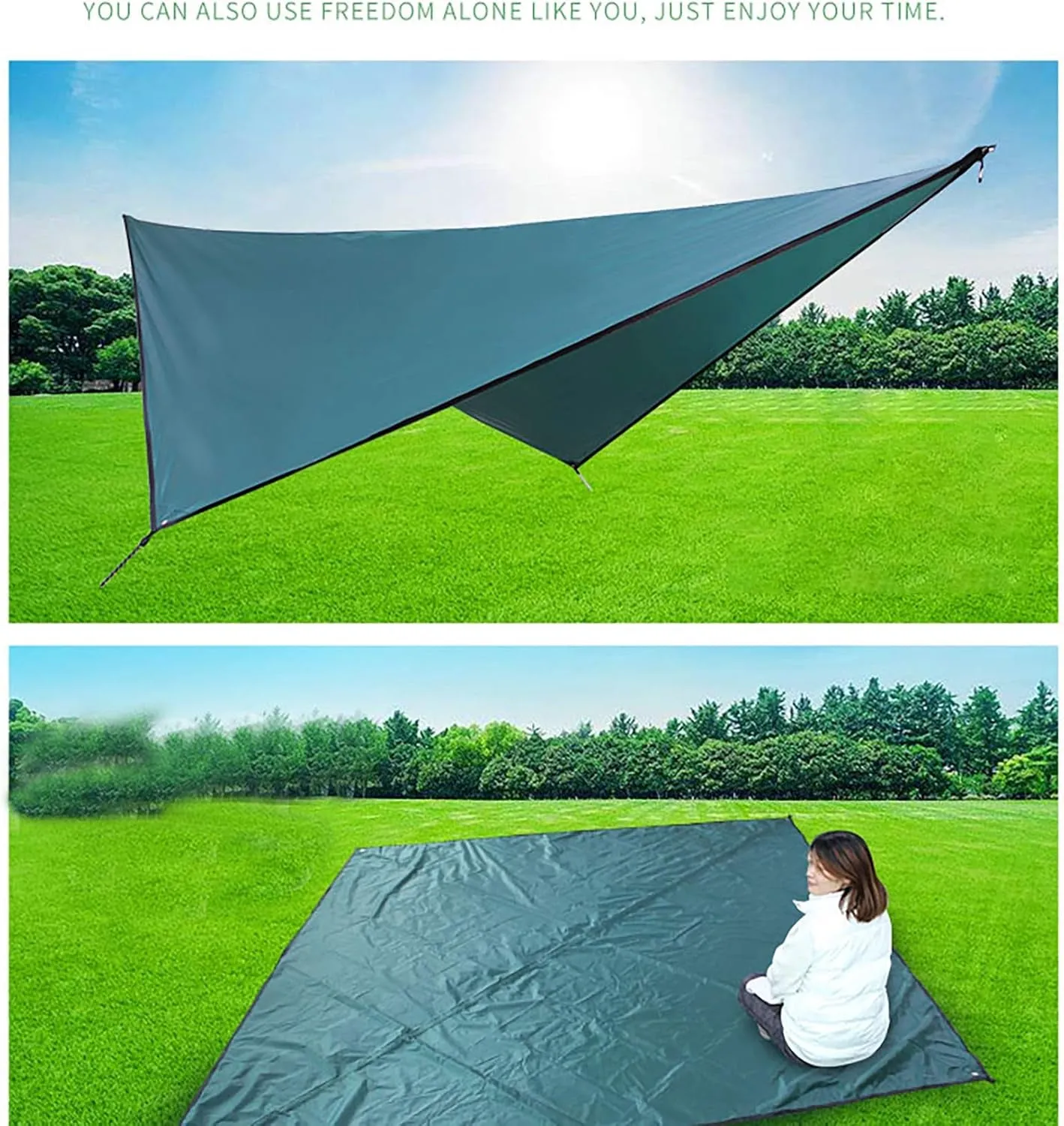 Multifunctional Waterproof Hammock Tarp - 142"X114"