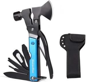 Multiool Axe,Survival Gear Kit,14 in 1 Camping Gear with Hatchet Hammer Plier Knife Bottle Opener for Outdoor Household Hiking Bushcraft Fishing,Car Survival Tool