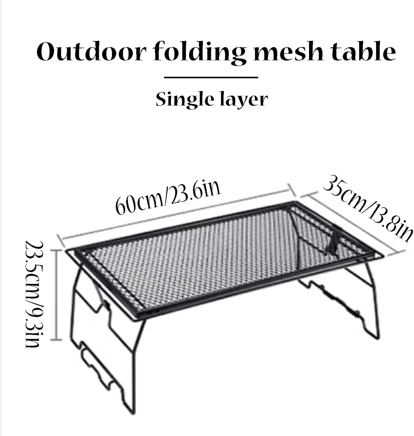 Multipurpose Camping Table Folding Camping Table Iron e Picnic Table Grid Desktop Ultralight for Solo Campers Outdoor