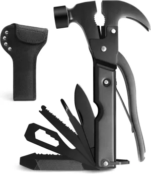 Multitool Camping Accessories Stocking Stuffers for Men Dad Gifts, 18 in 1 Survival Multi Tools Hammer Multi Tool Cool Gadgets for Adults Him Boyfriend Husband Grandpa Birthday Valentines Fathers